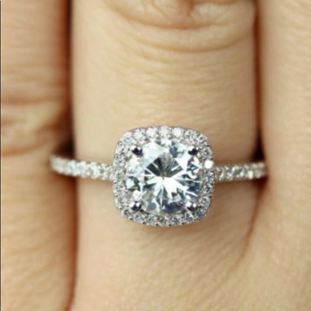 New Sterling Silver Cubic Zirconia Ring Christmas Gift Present 5 6 7 8 9 - Picture 3 of 9